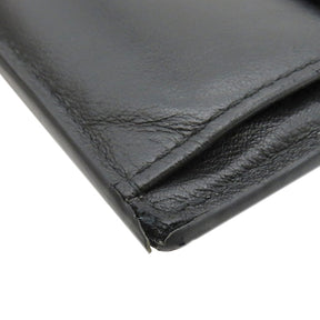 ディオール DIOR CD ICON 2ESBC027CDI ブラック レザー 二つ折り財布 シルバー金具 黒 コンパクト財布