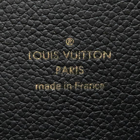 ルイヴィトン LOUIS VUITTON ブラック ポルトフォイユ・クレマンス M60171 モノグラムアンプラント 長財布 ゴールド金具 ラウンドファスナー 黒