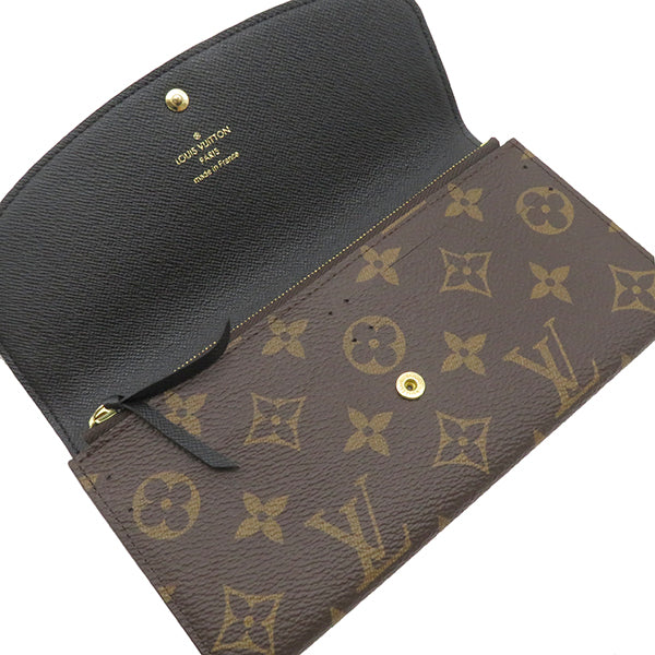 ルイヴィトン LOUIS VUITTON モノグラム×リバースキャンバス ポルトフォイユ・エミリー M82157 モノグラムキャンバス モノグラムリバースキャンバス 長財布 ゴールド金具 茶 フラップ