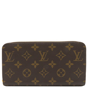 ルイヴィトン LOUIS VUITTON モノグラム ジッピー ウォレット M42616 モノグラムキャンバス 長財布 ゴールド金具 茶 ラウンドファスナー