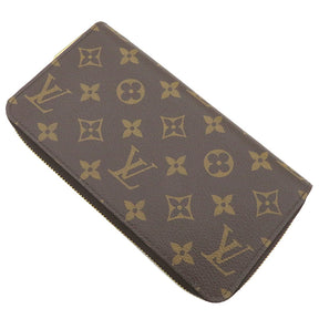 ルイヴィトン LOUIS VUITTON モノグラム ジッピー ウォレット M42616 モノグラムキャンバス 長財布 ゴールド金具 茶 ラウンドファスナー