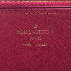 ルイヴィトン LOUIS VUITTON フューシャ ジッピー ウォレット M41895 モノグラムキャンバス 長財布 ゴールド金具 ラウンドファスナー 茶 ボルドー