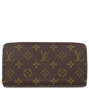 ルイヴィトン LOUIS VUITTON フューシャ ジッピー ウォレット M41895 モノグラムキャンバス 長財布 ゴールド金具 ラウンドファスナー 茶 ボルドー