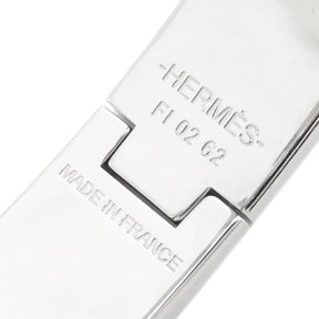 エルメス HERMES クリックH PM グレージュXシルバー メタル エナメル ブレスレット Hブレス