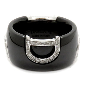 ダミアーニ DAMIANI D.ICON リング 20082214_c ブラック セラミック K18WG ダイヤモンド リング 指輪 黒 18K WG ダイヤ