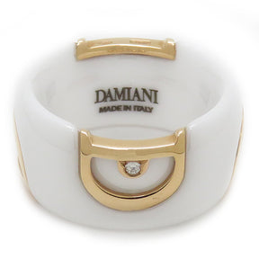 ダミアーニ DAMIANI D.ICON リング 20082184_c ホワイト ホワイトセラミック K18PG 1Pダイヤモンド リング 指輪 白 18K PG ダイヤ