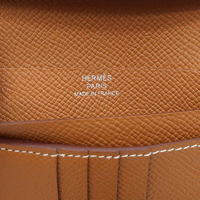 エルメス HERMES ベアンコンパクト ゴールド ヴォーエプソン 二つ折り財布 新品 未使用 茶