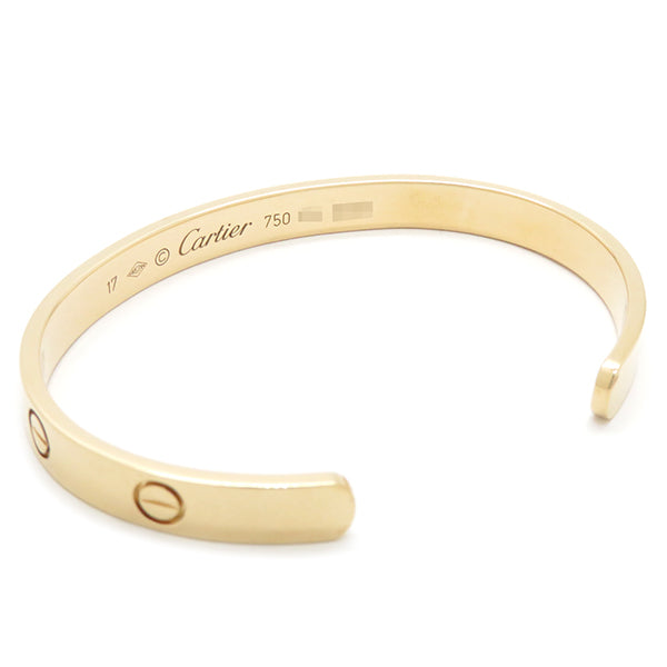 カルティエ Cartier B6032417 イエローゴールド K18YG #17 ブレスレット 750 18K 18金 バングル