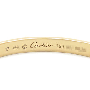 カルティエ Cartier B6032417 イエローゴールド K18YG #17 ブレスレット 750 18K 18金 バングル