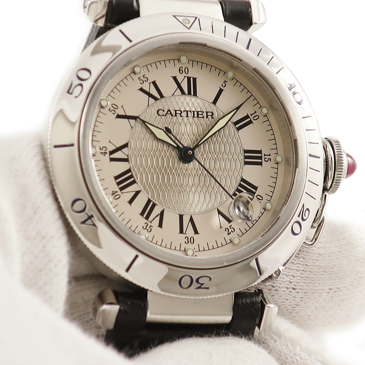 カルティエ Cartier パシャ38 グリッド 150周年記念限定 W3102255 自動巻き メンズ ギヨシェ ローマン 1997年