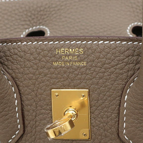 エルメス HERMES バーキン25 エトゥープ トゴ ハンドバッグ ゴールド金具 新品 未使用 グレージュ