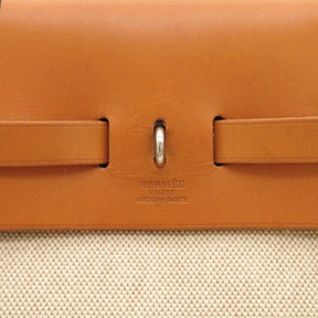 エルメス HERMES エールバッグ アドPM ナチュラル×ブラウン トワルアッシュ レザー 2WAYバッグ シルバー金具 リュック バックパック