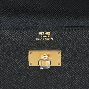 エルメス HERMES ケリーウォレット ロング トゥーゴー ブラック ヴォーエプソン 長財布 ゴールド金具 黒 ショルダー