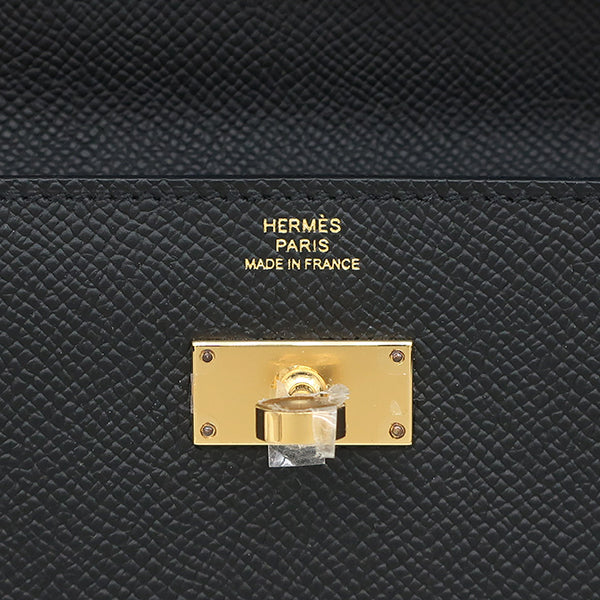 エルメス HERMES ケリーウォレット ロング トゥーゴー ブラック ヴォーエプソン 長財布 ゴールド金具 黒 ショルダー