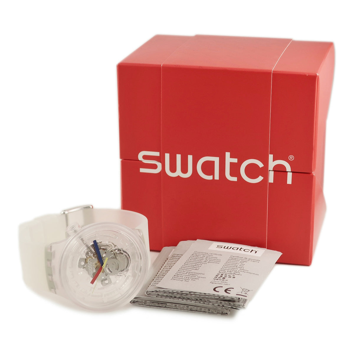 スウォッチ swatch ビッグ ボールド ジェリーフィッシュ SO27E100 クオーツ メンズ スケルトン トリコロール