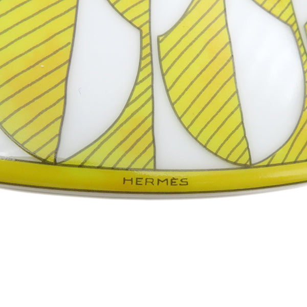 エルメス HERMES ディナープレート 〈ソレイユ・ドゥ・エルメス〉 27cm イエロー×ホワイト 磁器（ポーセリン） 食器 新品 未使用 黄色