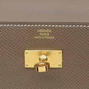 エルメス HERMES ケリーウォレット ロング トゥーゴー エトゥープ ヴォーエプソン 長財布 ゴールド金具 新品 未使用 ショルダー グレー