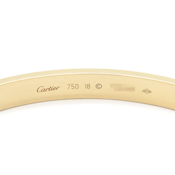 カルティエ Cartier LOVE ラブブレス CRB6067518 イエローゴールド K18YG #18 ブレスレット 750 18K 18金 バングル