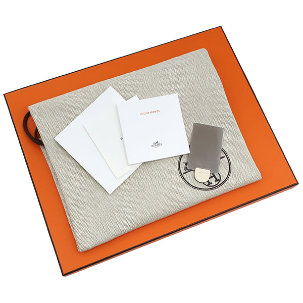 エルメス HERMES コンスタンス3 ミニ ミロワール ナタ ヴォーエプソン ショルダーバッグ シルバー金具 新品 未使用 白