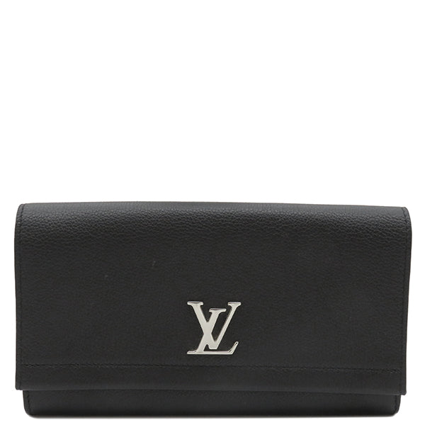 ルイヴィトン LOUIS VUITTON ポルトフォイユ ロックミー2 M62329 ブラック カーフ 長財布 シルバー金具 黒