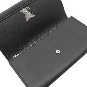 ルイヴィトン LOUIS VUITTON ポルトフォイユ ロックミー2 M62329 ブラック カーフ 長財布 シルバー金具 黒