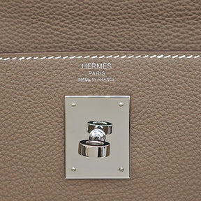 エルメス HERMES ケリー28 内縫い エトゥープ トゴ 2WAYバッグ シルバー金具 グレージュ