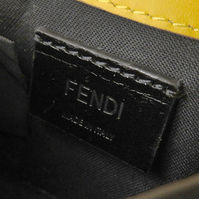 フェンディ FENDI マイクロ フラット バゲット 7M0311 イエロー カーフ ショルダーバッグ シルバー金具 黄 カードケース