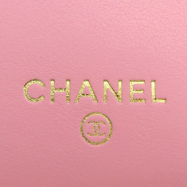 シャネル CHANEL マトラッセ ココマーク スモールウォレット AP3055 ピンク キャビアスキン 二つ折り財布 ゴールド金具 ランダムシリアル スモール ミニ