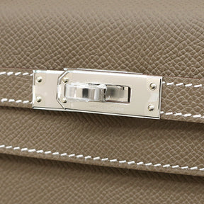 エルメス HERMES ケリー25 外縫い エトゥープ ヴォーエプソン 2WAYバッグ シルバー金具 新品 未使用 グレージュ