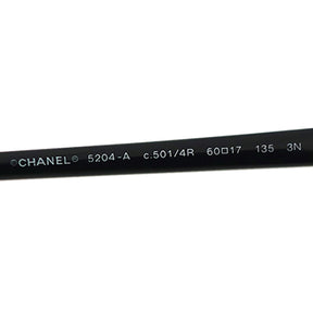 シャネル CHANEL スクエア ココマーク 60□17 5204-A ブラック プラスチック サングラス シルバー金具 ブラックレンズ