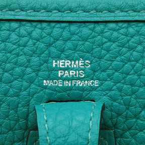 エルメス HERMES エヴリンTPM  ブルーパオン トリヨンクレマンス ショルダーバッグ シルバー金具 青緑 ブルーグリーン