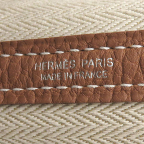 エルメス HERMES ガーデンパーティPM ゴールド ネゴンダ トートバッグ シルバー金具 新品 未使用品 茶