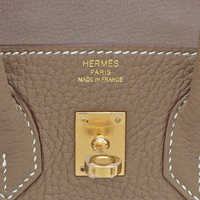 エルメス HERMES バーキン25 エトゥープ トゴ ハンドバッグ ゴールド金具 新品 未使用 グレージュ