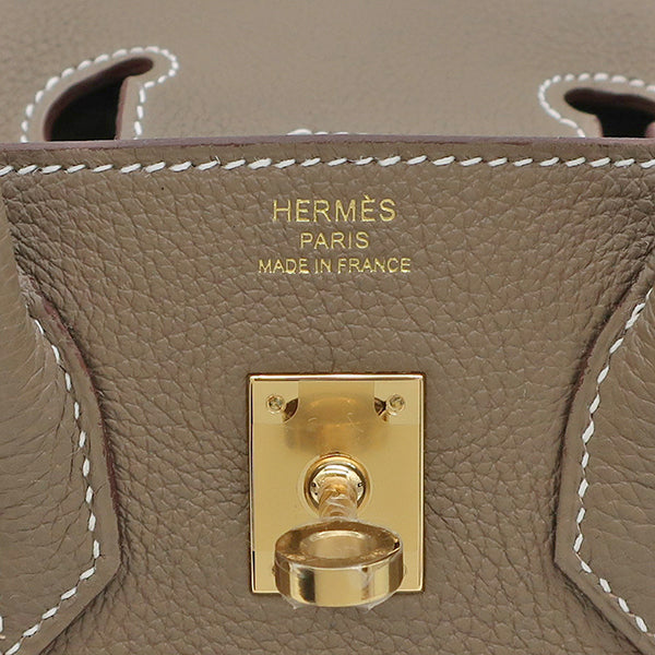 エルメス HERMES バーキン25 エトゥープ トゴ ハンドバッグ ゴールド金具 新品 未使用 グレージュ