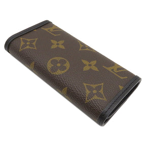 ルイヴィトン LOUIS VUITTON ミュルティクレ 6 M60165 モノグラム×黒 モノグラムマカサー キーケース シルバー金具 茶 鍵入れ