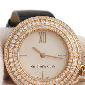 ヴァンクリーフアーペル Van Cleef & Arpels チャーム ゴールド S VCARM93500 クオーツ レディース K18RG無垢 純正ダイヤ アルハンブラ