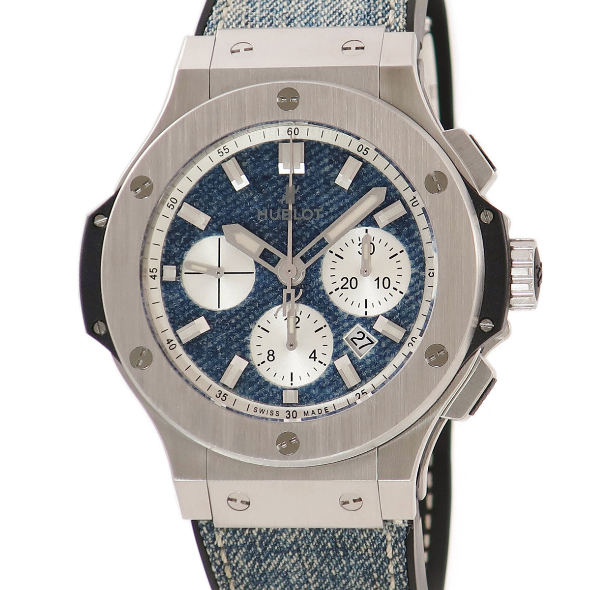 ウブロ HUBLOT ビッグバン ジーンズ 301.SX.2710.NR.JEANS 自動巻き メンズ デニム 青 バー 限定