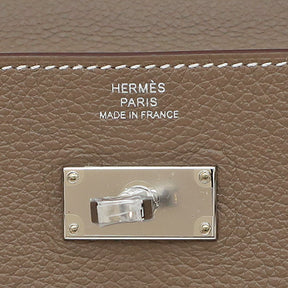 エルメス HERMES ケリーウォレット ロング トゥーゴー エトゥープ エバーカラー 長財布 シルバー金具 新品 未使用 ショルダー