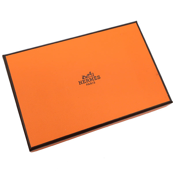 エルメス HERMES カルヴィ デュオ ブラック ヴォーエプソン カードケース シルバー金具 新品 未使用 黒