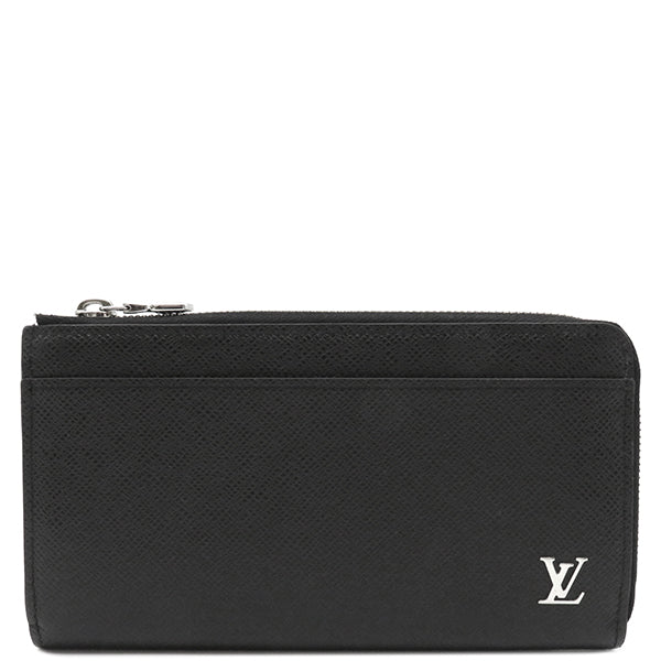 ルイヴィトン LOUIS VUITTON ブラック ジッピー・ドラゴンヌ M69409 タイガ 長財布 シルバー金具 黒 L字ファスナー