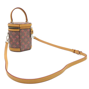 ルイヴィトン LOUIS VUITTON LVポップ カンヌ M55457 ブラウン×ピンク モノグラムマヒナ 2WAYバッグ シルバー金具  ヴァニティ ネオン モノグラム ダミエ