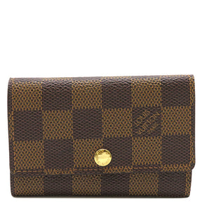 ルイヴィトン LOUIS VUITTON ダミエエベヌ ミュルティクレ 6 N62630 ダミエキャンバス キーケース ゴールド金具 茶