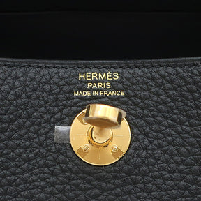 エルメス HERMES リンディ ミニ 20 ブラック トリヨンクレマンス ショルダーバッグ ゴールド金具 新品 未使用 黒