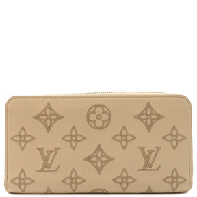 ルイヴィトン LOUIS VUITTON LV ブロデリー・アングレーズ  ジッピー・ウォレット M82471 ベージュ カーフ 長財布 ゴールド金具