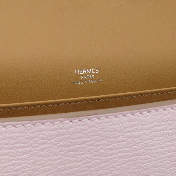 エルメス HERMES ゲタ ヴェルソ モーヴペール×チャイ シェブルミゾル ショルダーバッグ シルバー金具 バイカラー