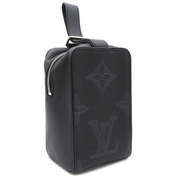 ルイヴィトン LOUIS VUITTON ヴァヴァン NV M57292 ブラック トリヨンシャドウレザー ハンドバッグ シルバー金具 黒  ジャイアント モノグラム