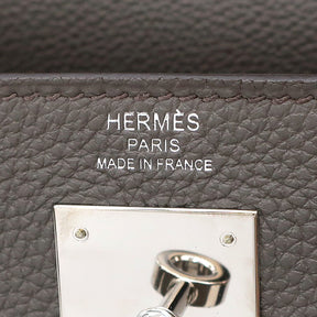 エルメス HERMES ケリー28 内縫い エタン トゴ ハンドバッグ シルバー金具