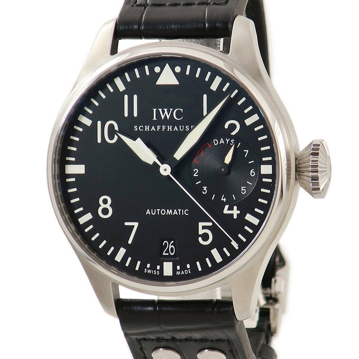 IWC  ビッグ パイロット ウォッチ IW500401 自動巻き メンズ 黒 アラビア パワーインジケーター