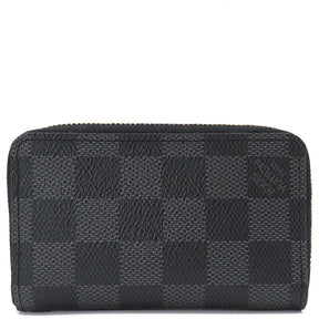 ルイヴィトン LOUIS VUITTON ジッピーコインパース N63076 ダミエグラフィット ダミエグラフィットキャンバス コインケース シルバー金具 黒 グレー 小銭入れ