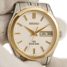 グランドセイコー Grand Seiko 9Fクォーツ デイデイト SBGT002 9F83-9A10 クオーツ メンズ K18YG×SS コンビ バー